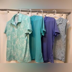 Four women’s Nike golf polos